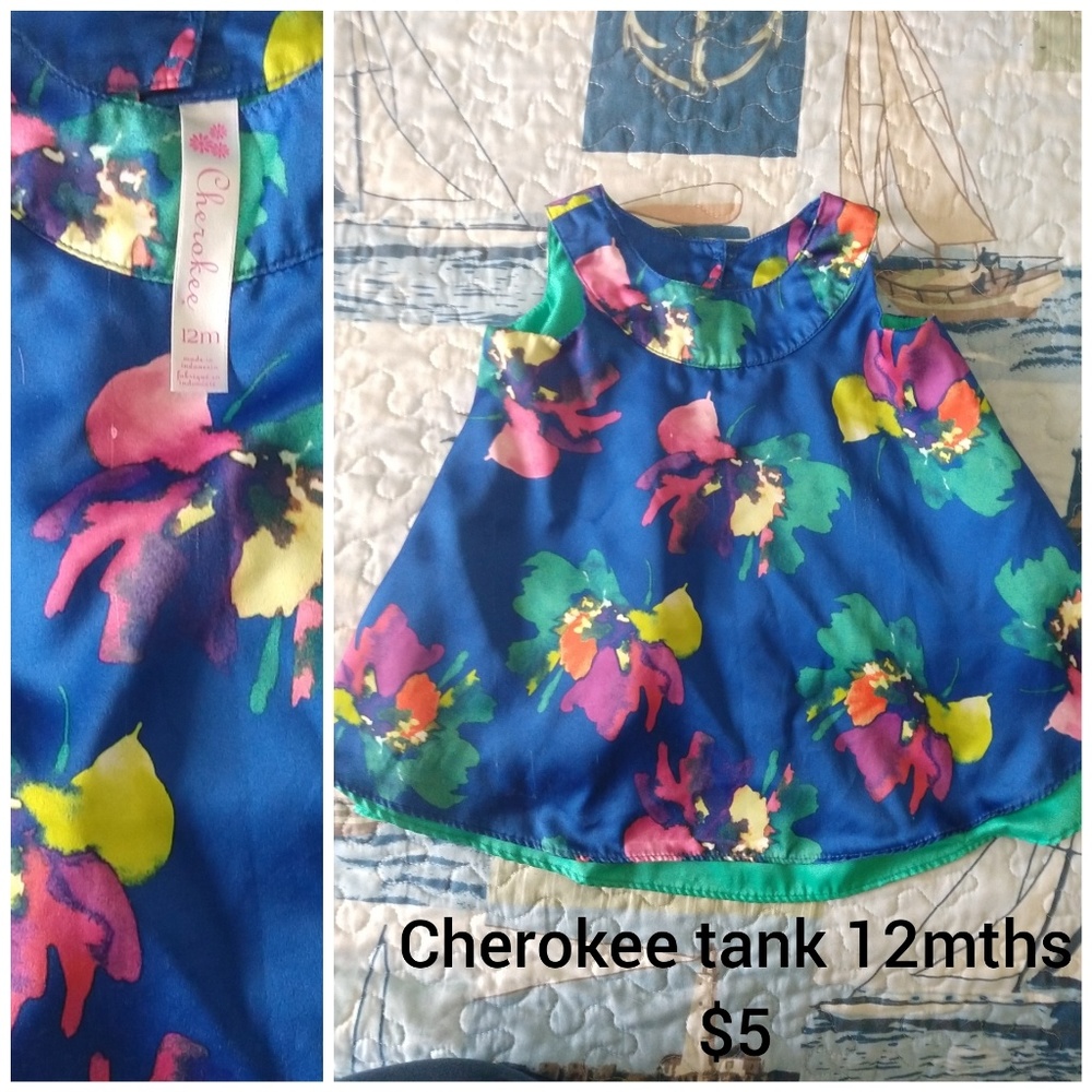 12 mth silk Cherokee tank